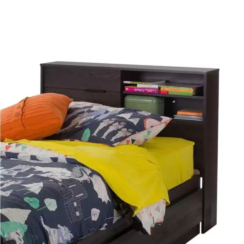 Cabecero individual HomeStock de aglomerado laminado para niños con almacenamiento