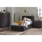 Cabecero individual HomeStock de aglomerado laminado para niños con almacenamiento