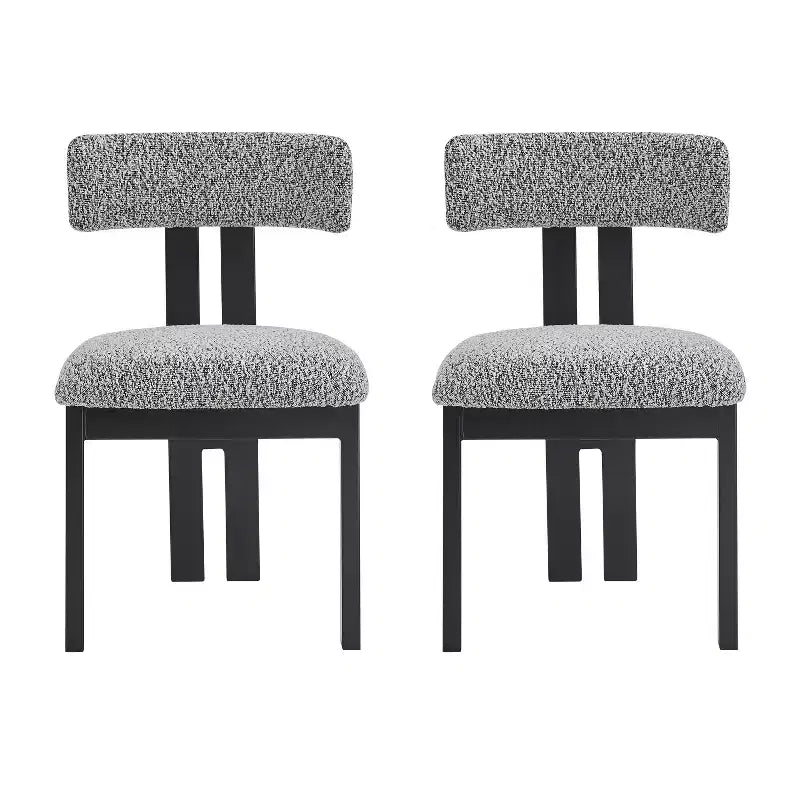 Sillas de comedor tapizadas Astura con estructura de hierro de Christopher Knight Home (juego de 2)