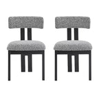 Sillas de comedor tapizadas Astura con estructura de hierro de Christopher Knight Home (juego de 2)