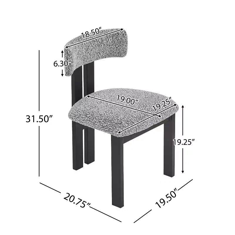 Sillas de comedor tapizadas Astura con estructura de hierro de Christopher Knight Home (juego de 2)