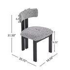 Sillas de comedor tapizadas Astura con estructura de hierro de Christopher Knight Home (juego de 2)