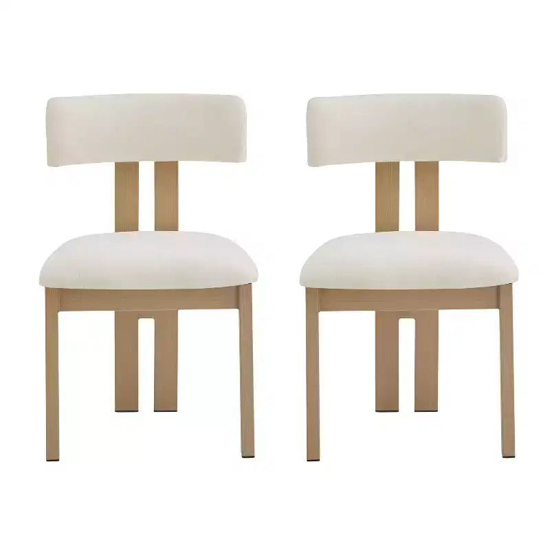 Sillas de comedor tapizadas Astura con estructura de hierro de Christopher Knight Home (juego de 2)