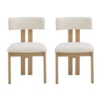 Sillas de comedor tapizadas Astura con estructura de hierro de Christopher Knight Home (juego de 2)