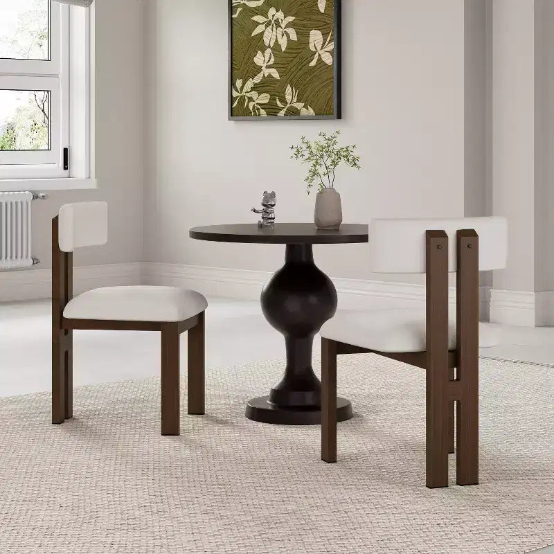 Sillas de comedor tapizadas Astura con estructura de hierro de Christopher Knight Home (juego de 2)