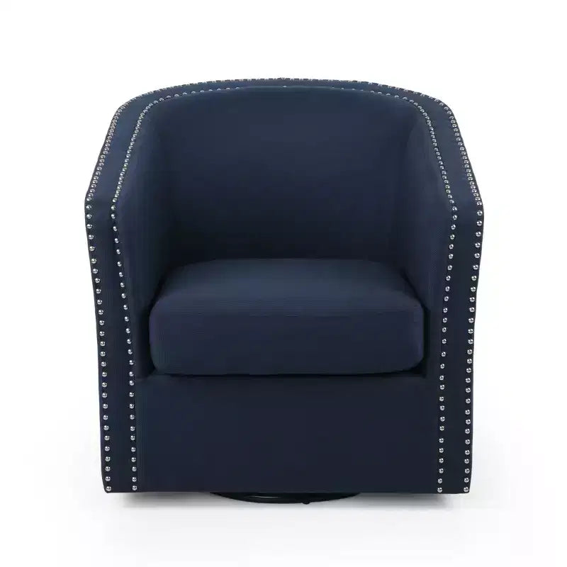 GDFStudio Sillón club giratorio contemporáneo de tela Leily