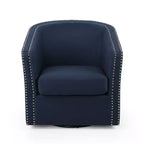 GDFStudio Sillón club giratorio contemporáneo de tela Leily