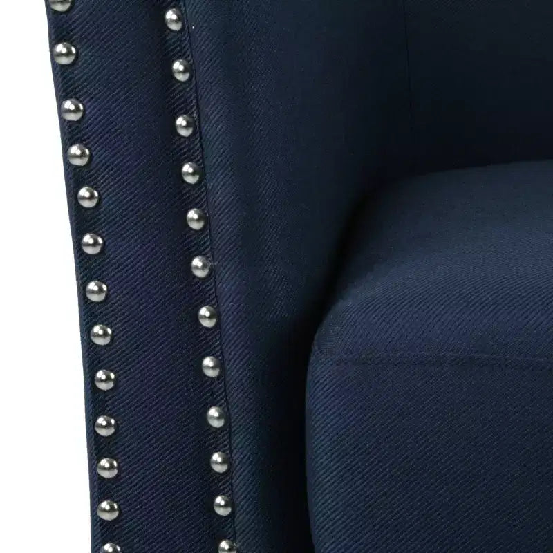 GDFStudio Sillón club giratorio contemporáneo de tela Leily