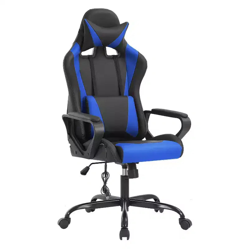 Silla de oficina cómoda y elegante FDW Gaming Chiar con masaje, soporte lumbar ajustable, giro de 360 grados y ruedas de deslizamiento suave