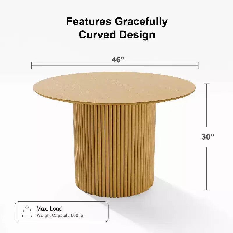 PexFix 46 Mesa de comedor redonda de madera maciza Mesas de cocina
