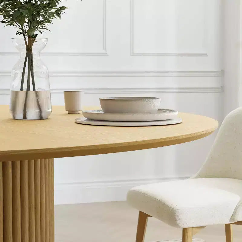 PexFix 46 Mesa de comedor redonda de madera maciza Mesas de cocina