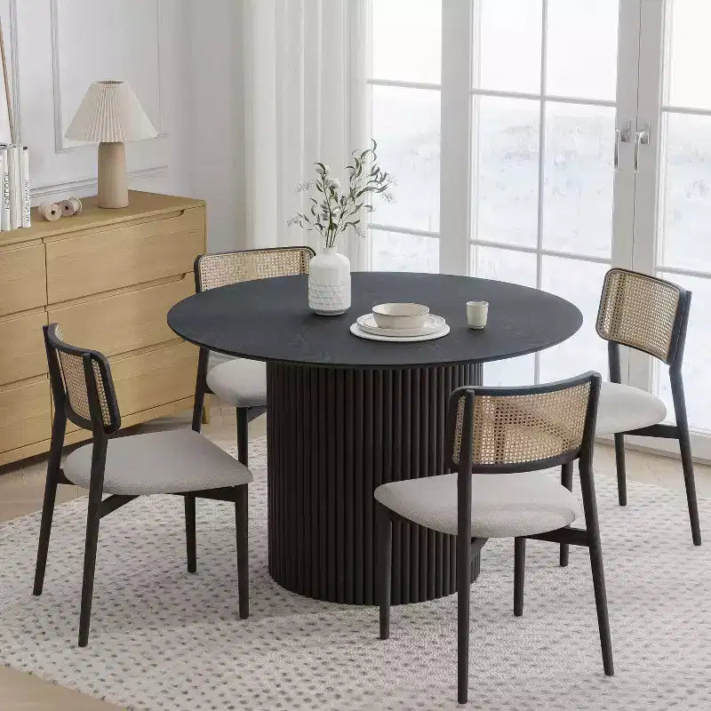 PexFix 46 Round Solid Wood Dining Table Kitchen Tables