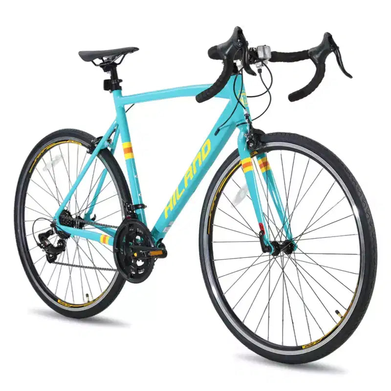 Bicicleta de Carretera HILAND 700C, Bicicleta de Carreras de 14 Velocidades, Bicicleta Urbana para Hombres y Mujeres