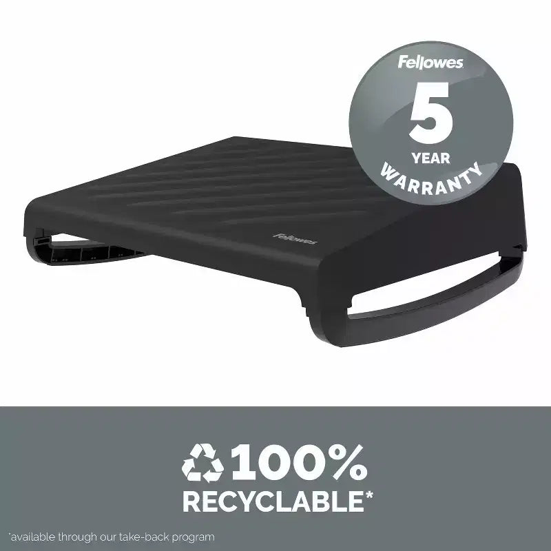 Reposapiés ergonómico Fellowes Bretya, 100016562, Negro