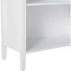 Estantería de madera con acabado blanco de 4 estantes de Kings Brand Furniture