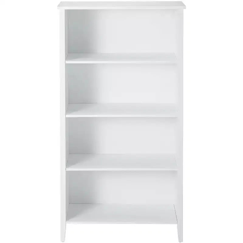 Estantería de madera con acabado blanco de 4 estantes de Kings Brand Furniture