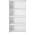 Estantería de madera con acabado blanco de 4 estantes de Kings Brand Furniture