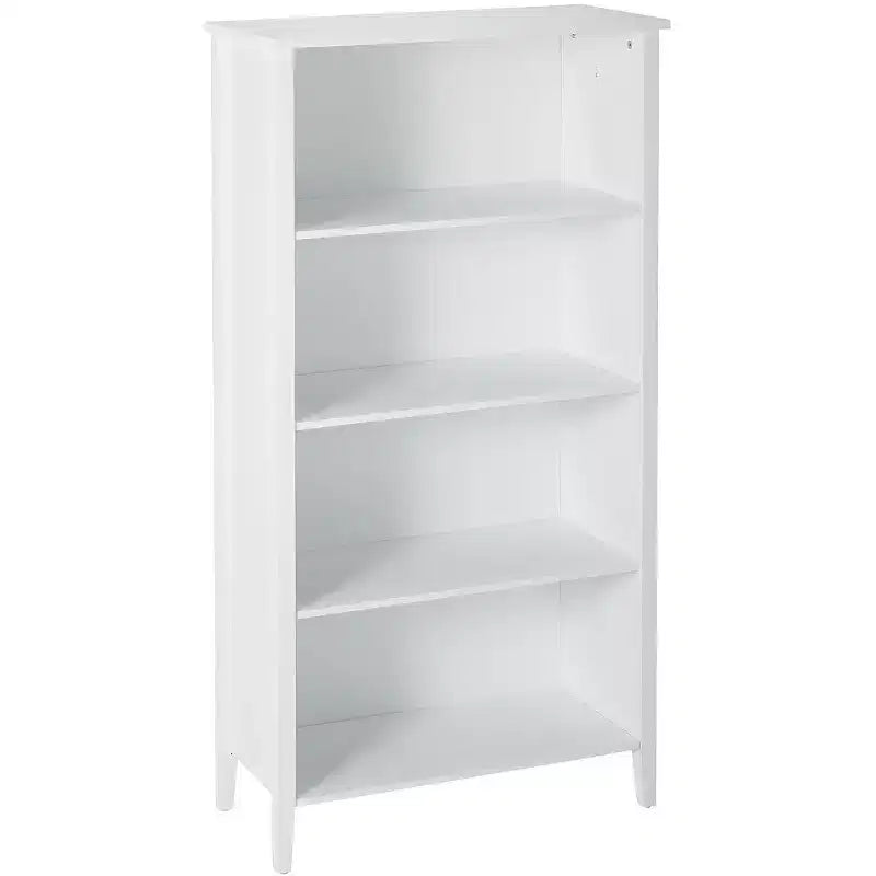 Estantería de madera con acabado blanco de 4 estantes de Kings Brand Furniture