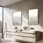 PexFix 31x23 Espejo de Pared de Aluminio de Borde Fino, Juego de 2