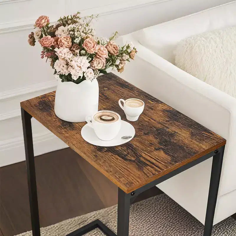 Mesa auxiliar pequeña Mesita de noche Mesa auxiliar para sofá Mesitas para sala Mesa auxiliar en C