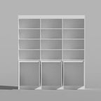 Estantería grande blanca Famapy: Gran espacio de almacenamiento con un diseño minimalista