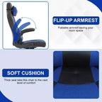 Silla de oficina para juegos BestMassage, silla de escritorio para ordenador con soporte lumbar y reposacabezas ajustable, y silla de jugador de piel sintética para adultos
