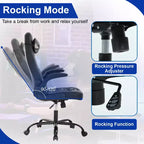 Silla de oficina para juegos BestMassage, silla de escritorio para ordenador con soporte lumbar y reposacabezas ajustable, y silla de jugador de piel sintética para adultos