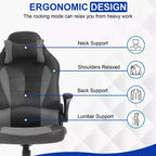 Silla de oficina para juegos BestMassage, silla de escritorio para ordenador con soporte lumbar y reposacabezas ajustable, y silla de jugador de piel sintética para adultos