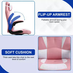 Silla de oficina para juegos BestMassage, silla de escritorio para ordenador con soporte lumbar y reposacabezas ajustable, y silla de jugador de piel sintética para adultos