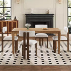 Juego de comedor tapizado Christopher Knight Home Willow de 5 piezas de madera y metal