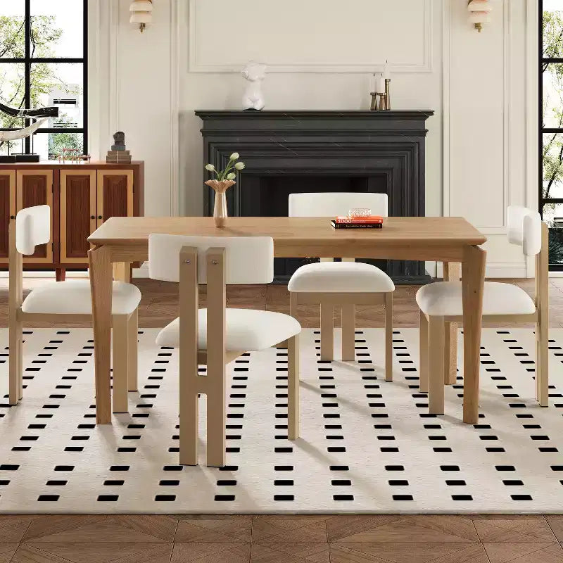 Juego de comedor tapizado Christopher Knight Home Willow de 5 piezas de madera y metal