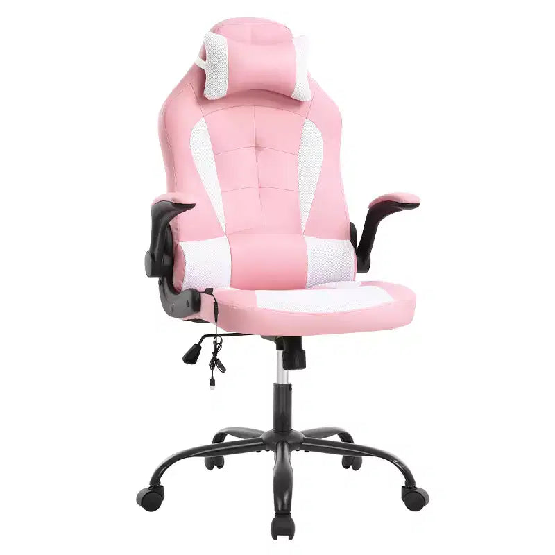 FDW Silla Gaming Silla de Oficina con Soporte Lumbar Silla de Videojuegos de Cuero PU para Adultos