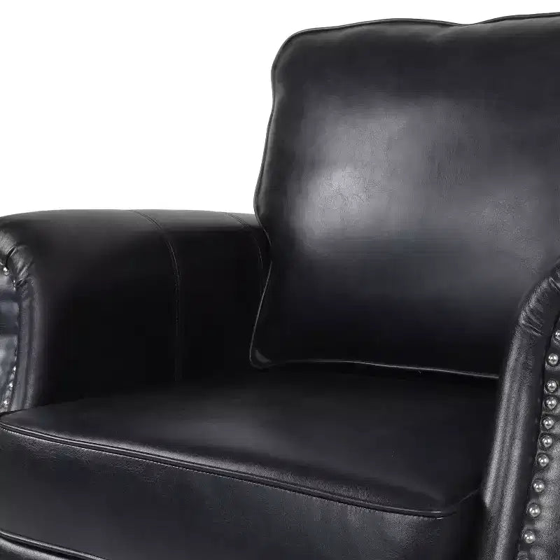 GDFStudio Dowd Sillón Club de Piel Sintética de 36.50 con Tachuelas