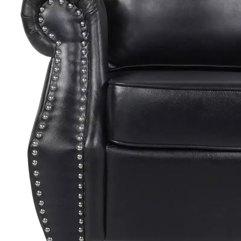 GDFStudio Dowd Sillón Club de Piel Sintética de 36.50 con Tachuelas