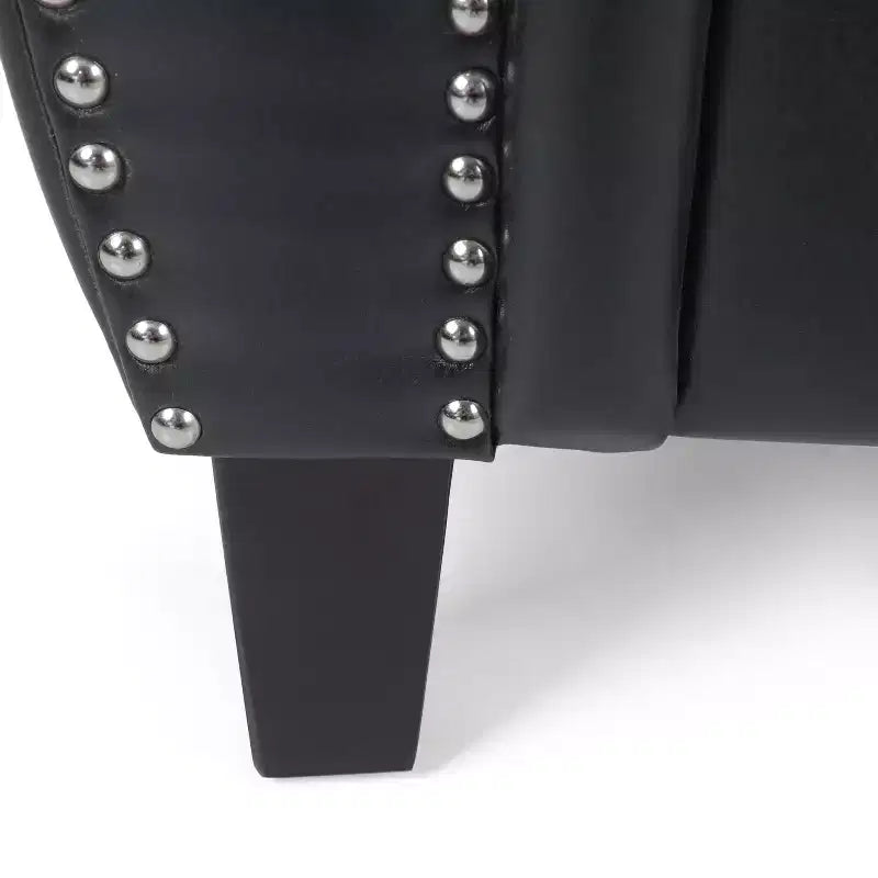 GDFStudio Dowd Sillón Club de Piel Sintética de 36.50 con Tachuelas