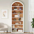 Estantería Lantine 78.74, Estantería de Madera con Arco Unidad de Estantes de Exhibición
