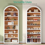 Estantería Lantine 78.74, Estantería de Madera con Arco Unidad de Estantes de Exhibición