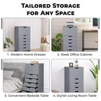 Gabinete de almacenamiento con 6 cajones Home Imports Emporium para manualidades y oficina Organizador rodante para archivos, materiales de arte y organización de espacios pequeños