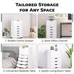 Gabinete de almacenamiento con 6 cajones Home Imports Emporium para manualidades y oficina Organizador rodante para archivos, materiales de arte y organización de espacios pequeños
