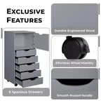 Gabinete de almacenamiento con 6 cajones Home Imports Emporium para manualidades y oficina Organizador rodante para archivos, materiales de arte y organización de espacios pequeños