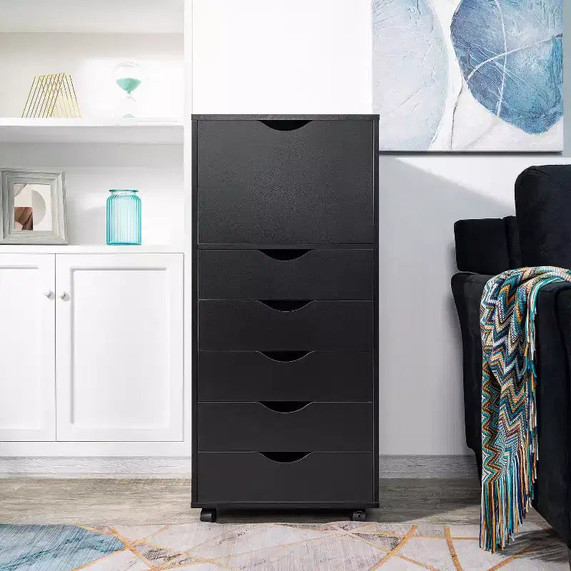 Gabinete de almacenamiento con 6 cajones Home Imports Emporium para manualidades y oficina Organizador rodante para archivos, materiales de arte y organización de espacios pequeños