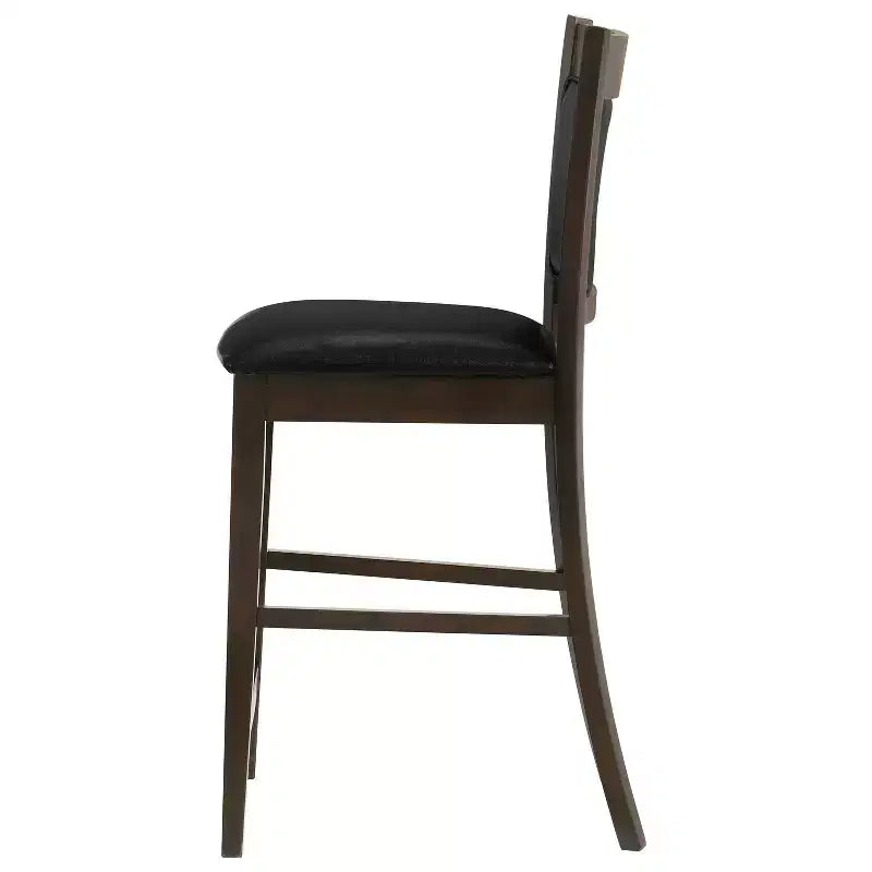 Juego de 2 sillas de altura de barra Simple Relax en negro y espresso