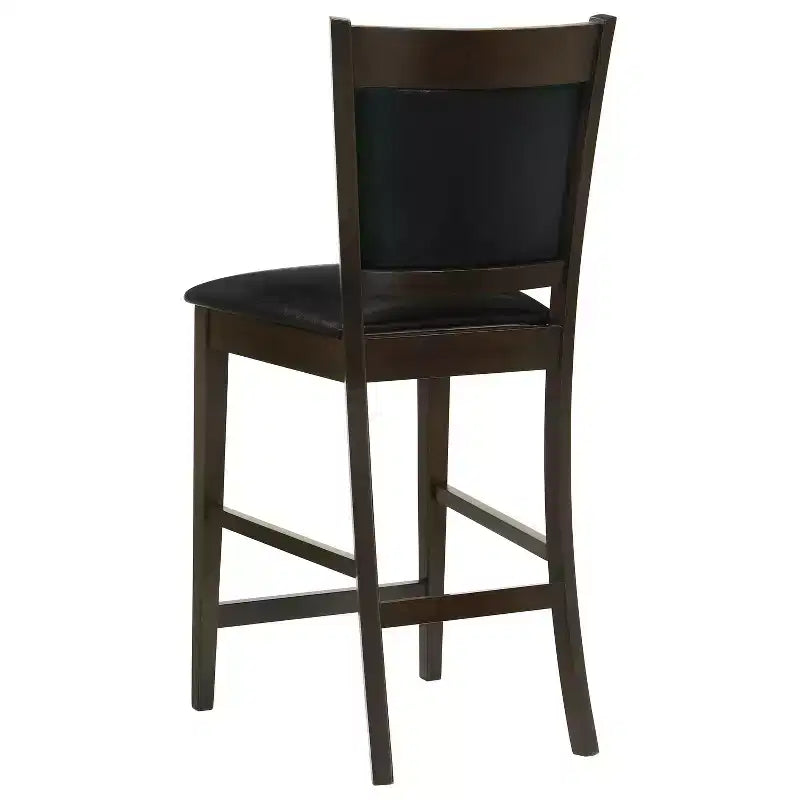 Juego de 2 sillas de altura de barra Simple Relax en negro y espresso