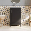 Tocador de baño pequeño y moderno de 20 pulgadas con lavabo de cerámica, amplio espacio de almacenamiento