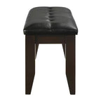 Banco de Comedor de Piel Sintética Simple Relax en Cappuccino y Negro