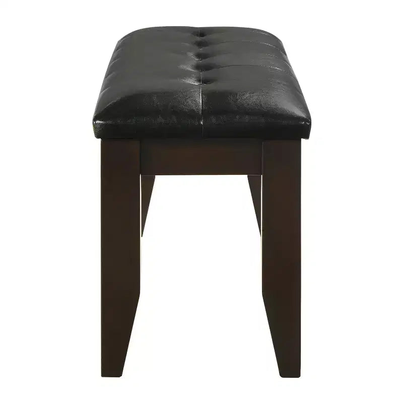 Banco de Comedor de Piel Sintética Simple Relax en Cappuccino y Negro