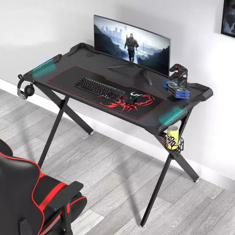Escritorio para juegos de 43x23 con patas en forma de X