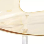 LeisureMod Bristol Juego de Comedor de 5 Piezas Mesa de Comedor Redonda, 4 Sillas de Comedor de Plástico Patas Blancas