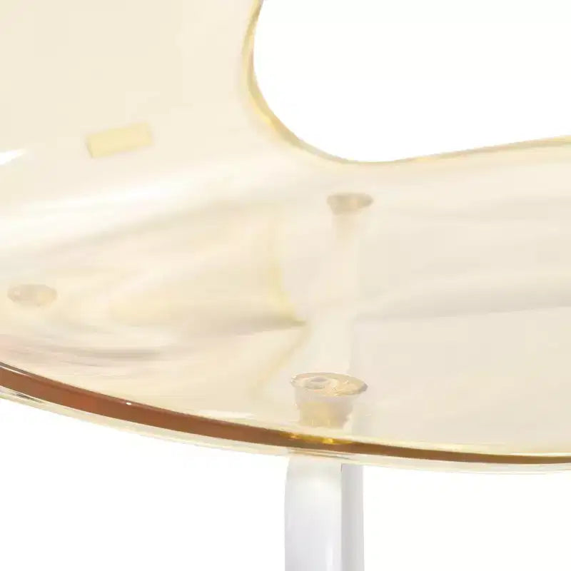LeisureMod Bristol Juego de Comedor de 5 Piezas Mesa de Comedor Redonda, 4 Sillas de Comedor de Plástico Patas Blancas