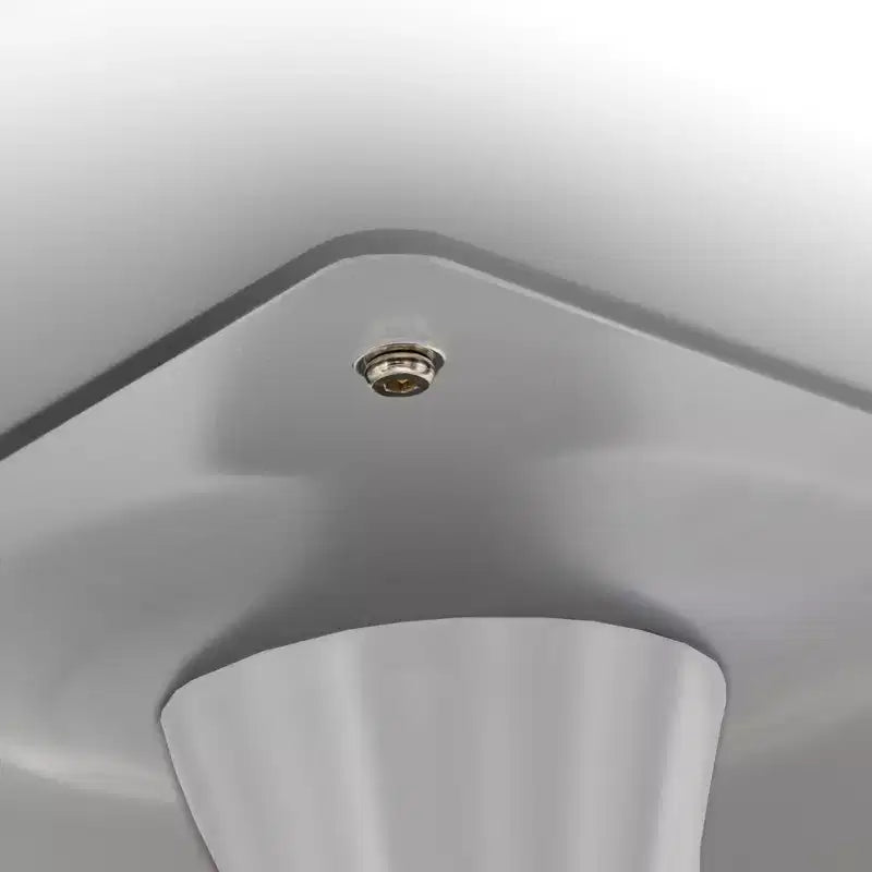 LeisureMod Bristol Juego de Comedor de 5 Piezas Mesa de Comedor Redonda, 4 Sillas de Comedor de Plástico Patas Blancas